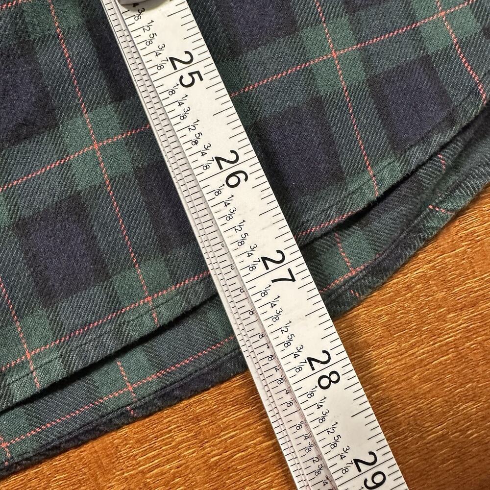 Rag & Bone Workwear Flannel Shirt Mens L Green Tartan Plaid Retro Nature Cotton - Picture 7 of 10